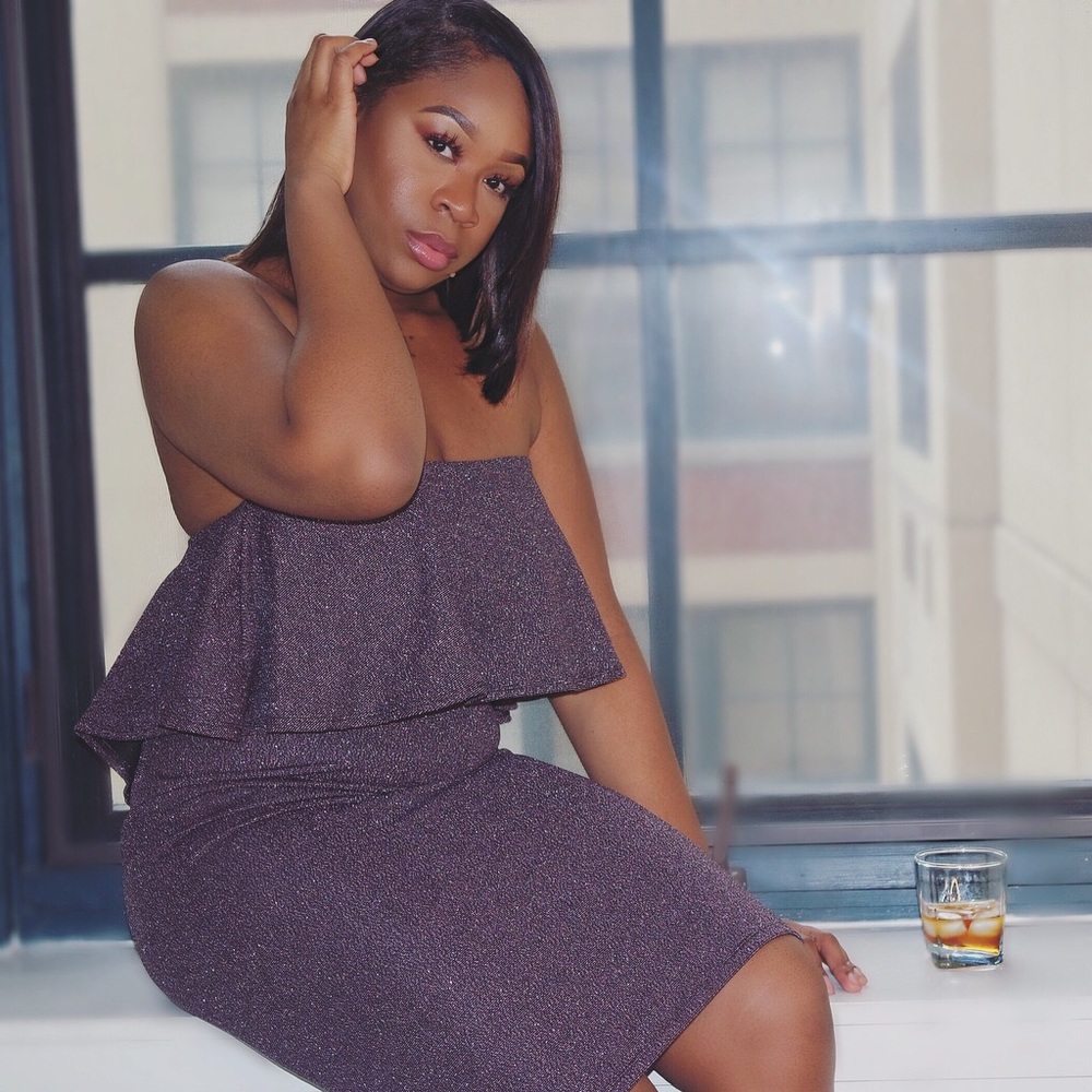 Boohoo 2pc co-ord set Top and pencil skirt
